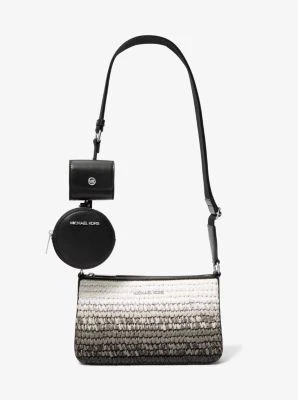 Jet Set Small Ombré Straw Crossbody Bag with Case for Apple Airpods Pro® - Image 6