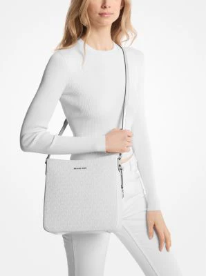 Jet Set Travel Large Metallic Signature Logo Messenger Bag - Image 5