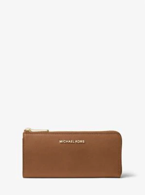 Jet Set Travel Large Saffiano Leather Quarter-Zip Wallet - Image 20