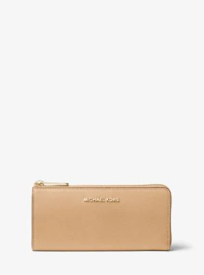 Jet Set Travel Large Saffiano Leather Quarter-Zip Wallet - Image 29