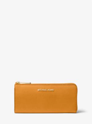 Jet Set Travel Large Saffiano Leather Quarter-Zip Wallet - Image 8