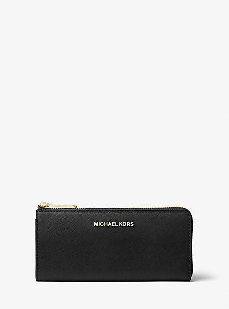 Jet Set Travel Large Saffiano Leather Quarter-Zip Wallet - Image 82