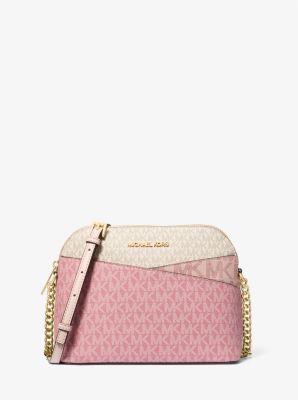 Jet Set Travel Medium Color-Block Signature Logo Crossbody Bag - Image 10