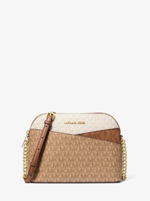 Jet Set Travel Medium Color-Block Signature Logo Crossbody Bag - Image 2