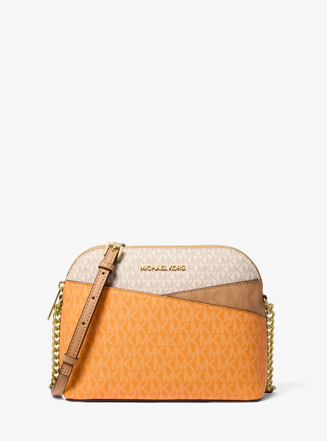 Jet Set Travel Medium Color-Block Signature Logo Crossbody Bag - Image 5