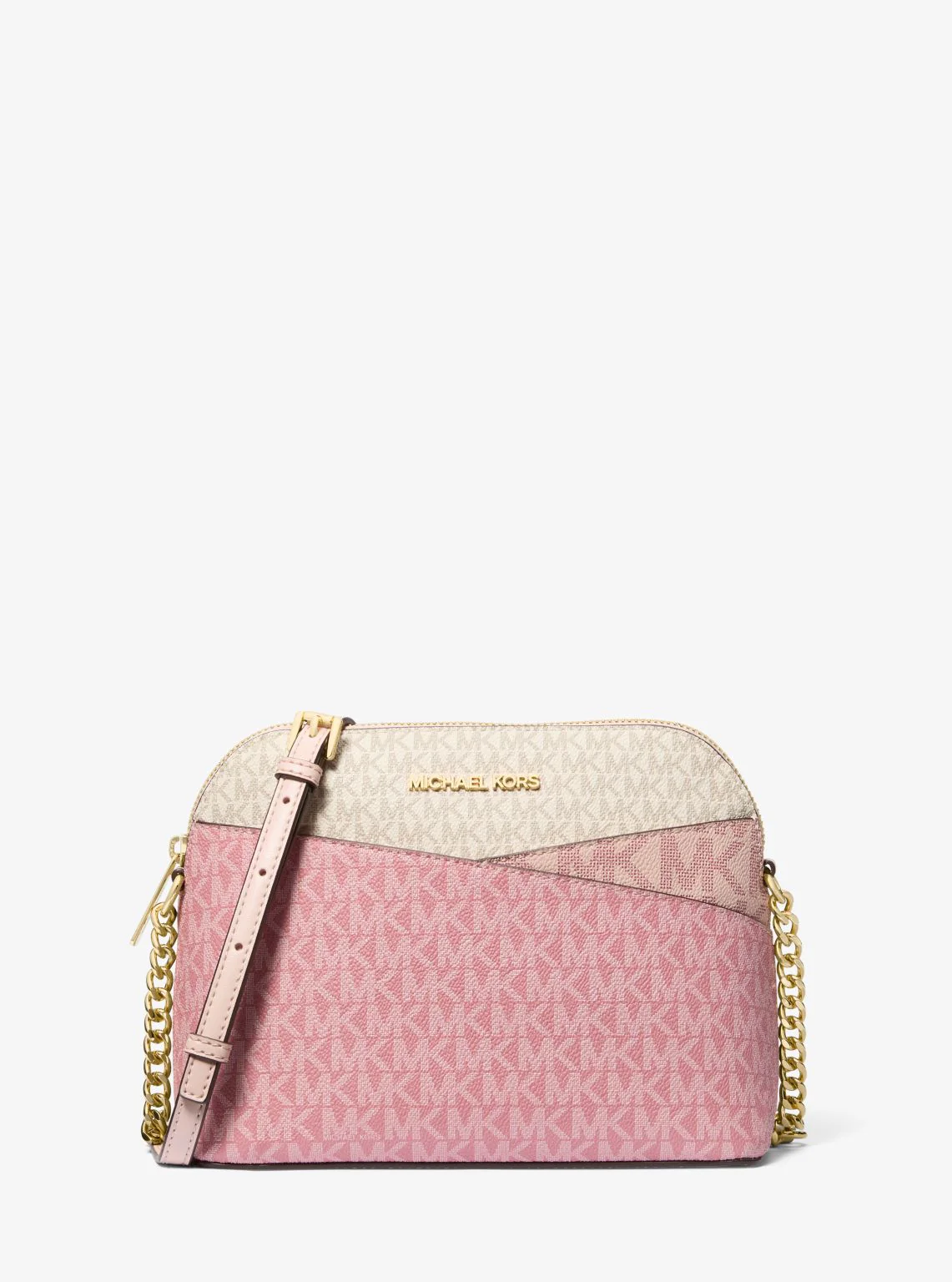Jet Set Travel Medium Color-Block Signature Logo Crossbody Bag - Image 9