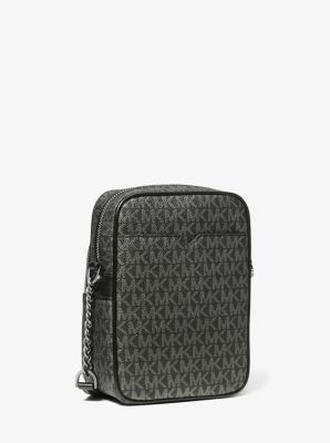 Jet Set Travel Medium Metallic Signature Logo Crossbody Bag - Image 4