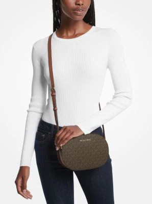 Jet Set Travel Medium Signature Logo Crossbody Bag - Image 4
