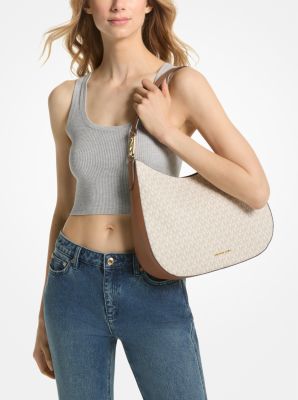 Kensington Large Signature Logo Hobo Shoulder Bag - Image 9