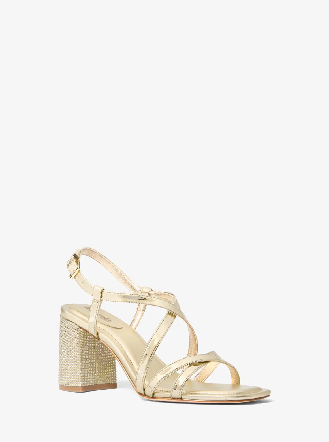 Lana Crystal-Embellished Metallic Sandal