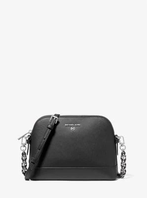 Large Saffiano Leather Dome Crossbody Bag - Image 2
