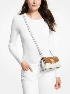 Lita Small Two-Tone Logo and Leather Crossbody Bag - Image 15