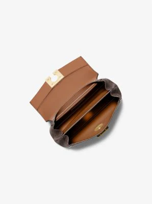 Lita Small Two-Tone Logo and Leather Crossbody Bag - Image 18