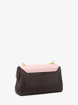 Lita Small Two-Tone Logo and Leather Crossbody Bag - Image 24