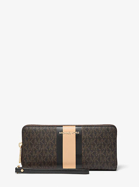 Logo Stripe Continental Wristlet - Image 5