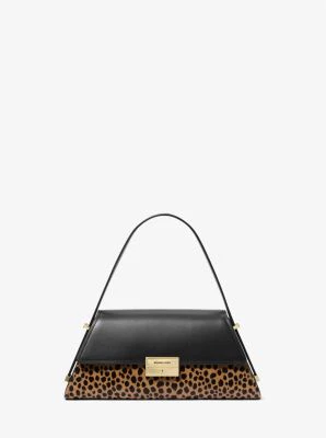 Ludlow Medium Leather and Cheetah-Print Calf Hair Shoulder Bag - Image 2