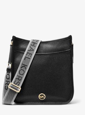 Luisa Large Pebbled Leather Messenger Bag - Image 2