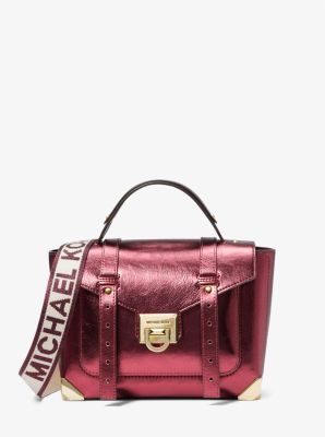 Manhattan Medium Leather and Logo Satchel - Image 45