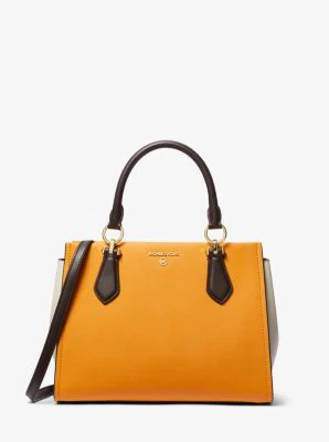 Marilyn Medium Color-Block Saffiano Leather Satchel - Image 6