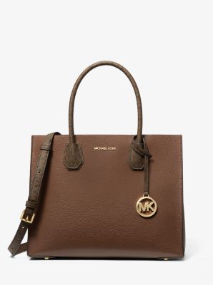 Mercer Large Leather and Signature Logo Accordion Tote Bag - Image 6