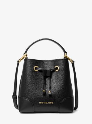 Mercer Small Pebbled Leather Bucket Bag - Image 9
