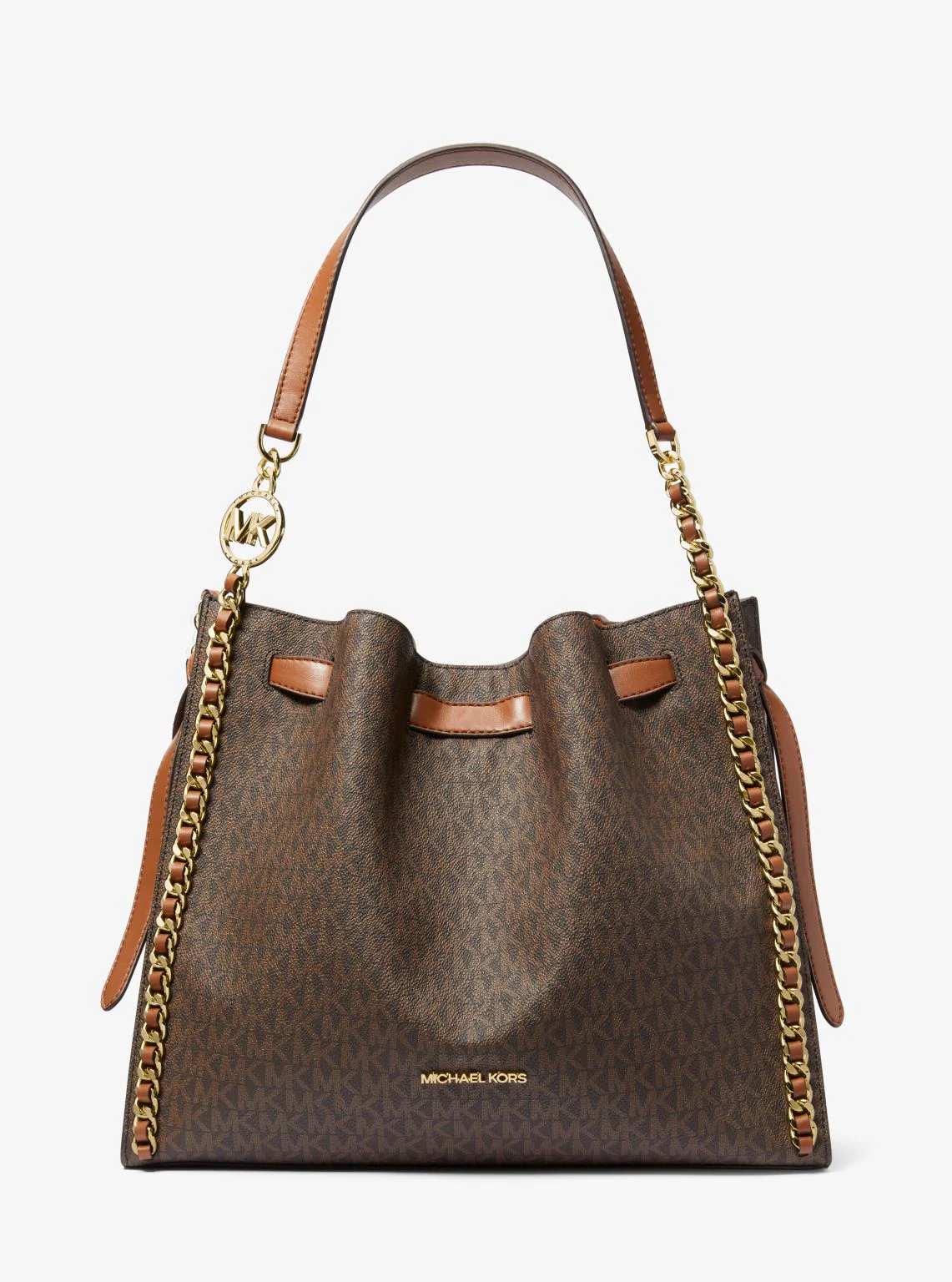 Mina Large Signature Logo Chain Shoulder Bag - Image 5