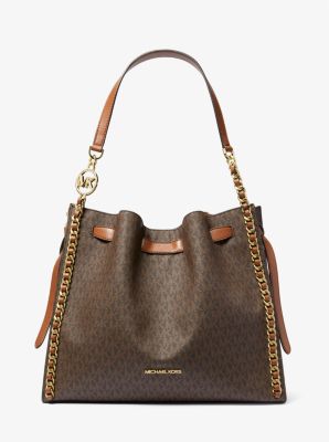 Mina Large Signature Logo Chain Shoulder Bag - Image 6
