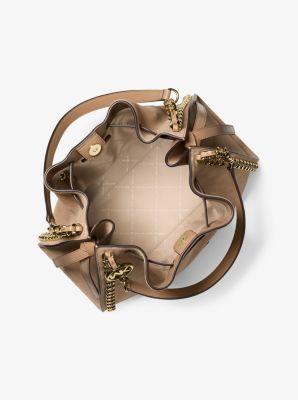 Mina Large Suede Chain Shoulder Bag - Image 15