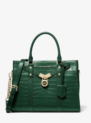 Nouveau Hamilton Large Crocodile Embossed Leather Satchel - Image 2
