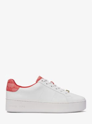 Poppy Faux Leather and Logo Sneaker - Image 7
