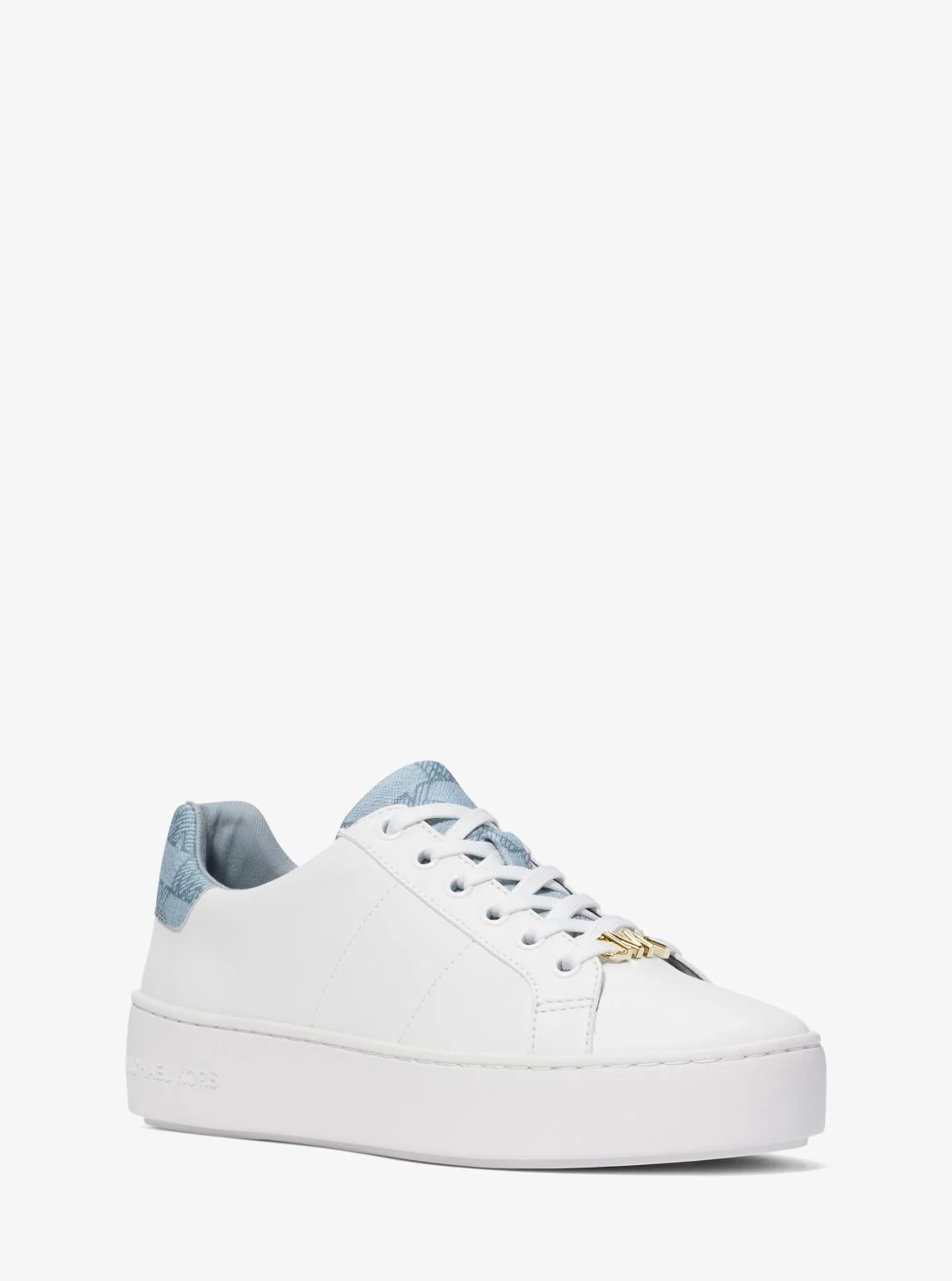 Poppy Faux Leather and Logo Sneaker - Image 9