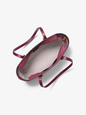 Quinn Medium Signature Logo and Leather Tote Bag - Image 3