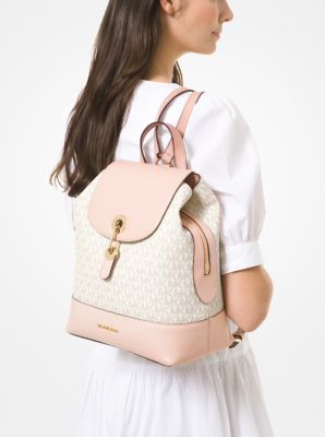 Raven Medium Logo and Pebbled Leather Backpack - Image 20