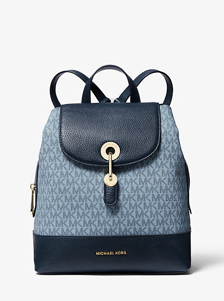 Raven Medium Logo and Pebbled Leather Backpack - Image 6