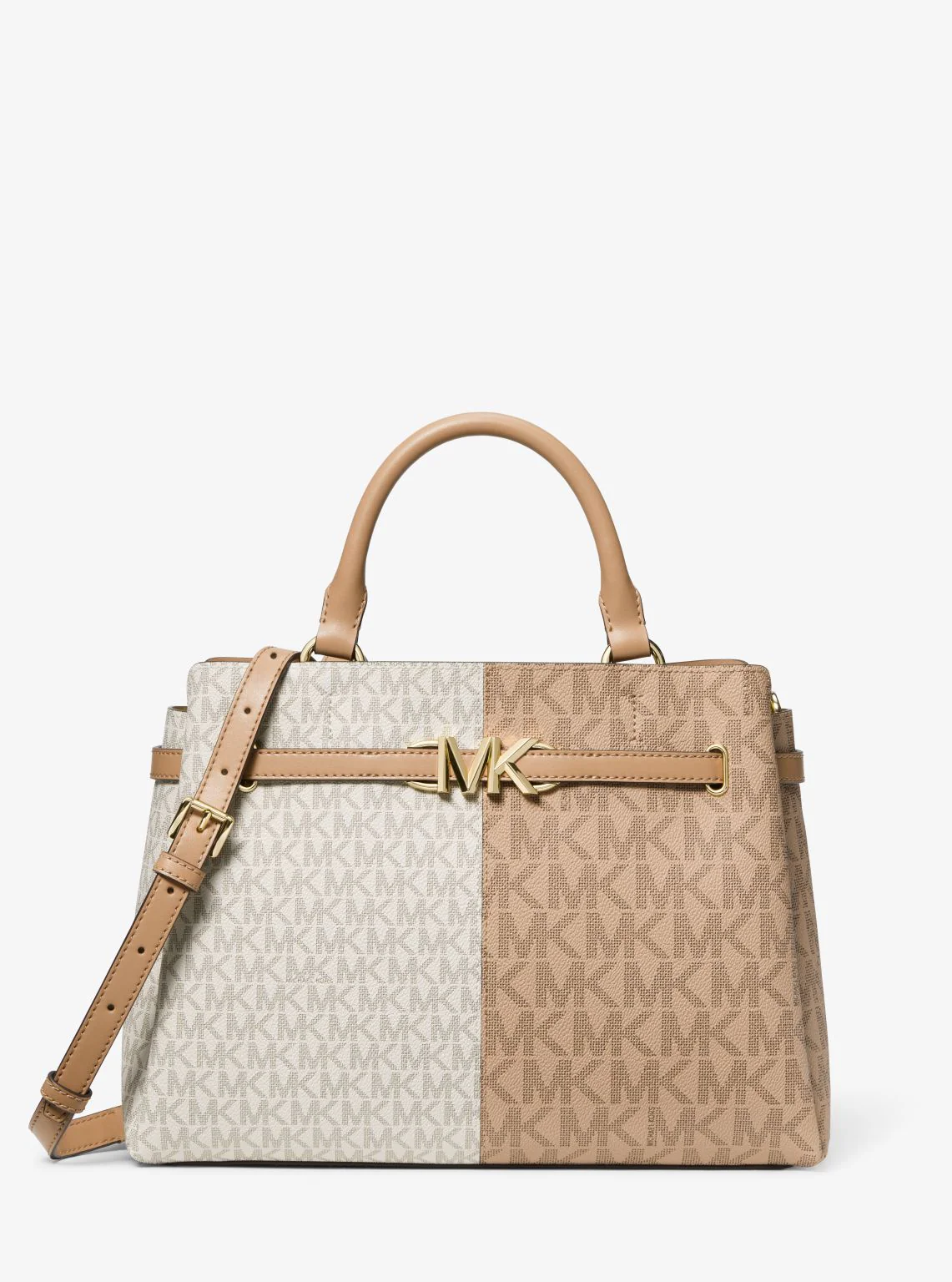Reed Large Two-Tone Graphic Logo Belted Satchel - Image 5