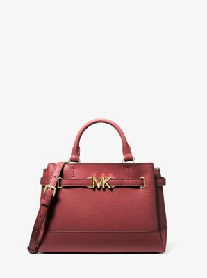 Reed Small Two-Tone Pebbled Leather Belted Satchel - Image 10