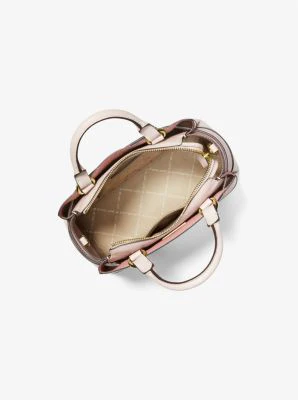 Reed Small Two-Tone Pebbled Leather Belted Satchel - Image 7