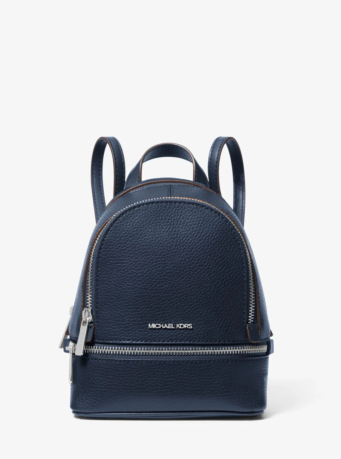 Rhea Extra-Small Pebbled Leather Backpack - Image 5
