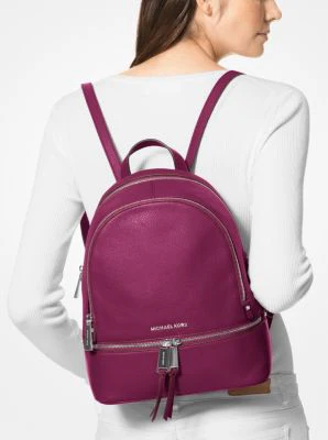 Rhea Medium Leather Backpack - Image 15