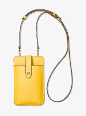Saffiano Leather Smartphone Crossbody Bag - Image 19