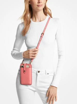 Saffiano Leather Smartphone Crossbody Bag - Image 29