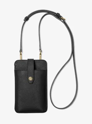 Saffiano Leather Smartphone Crossbody Bag - Image 35