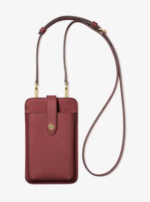 Saffiano Leather Smartphone Crossbody Bag - Image 41