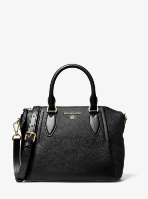 Sienna Medium Pebbled Leather Satchel - Image 33