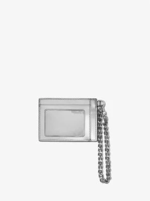 Small Metallic Logo Chain Card Case - Image 4