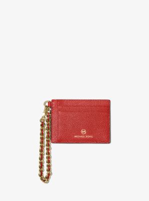 Small Pebbled Leather Chain Card Case - Image 2