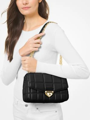 SoHo Large Quilted Leather Shoulder Bag - Image 46