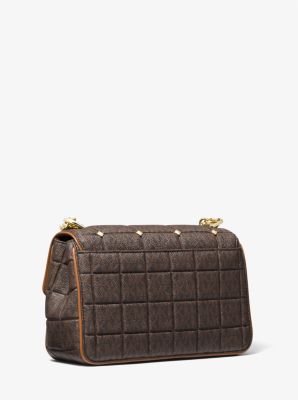 SoHo Large Studded Quilted Signature Logo Shoulder Bag - Image 9
