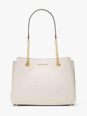 Teagan Large Pebbled Leather Shoulder Bag - Image 14