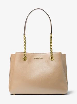 Teagan Large Pebbled Leather Shoulder Bag - Image 26